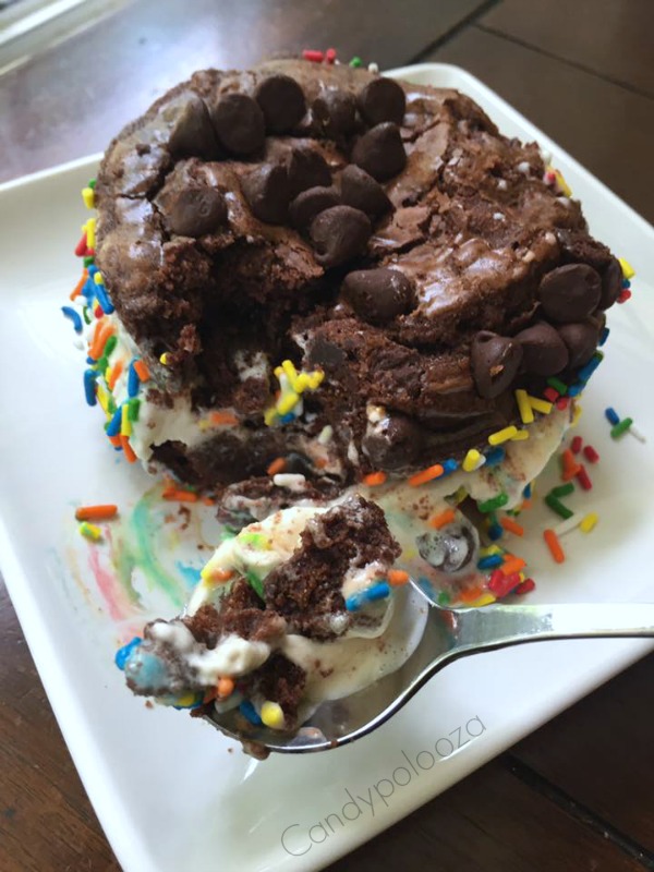 Brownie ice cream sandwich