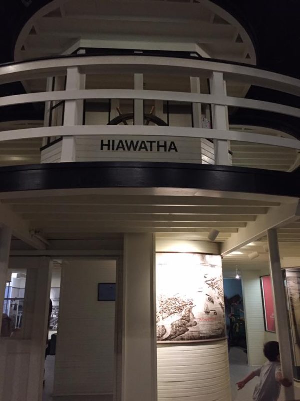 An amazing boat model of Hiawatha that the kids LOVED checking out. 