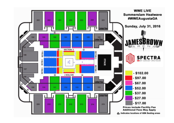 James Brown Arena Seating Chart