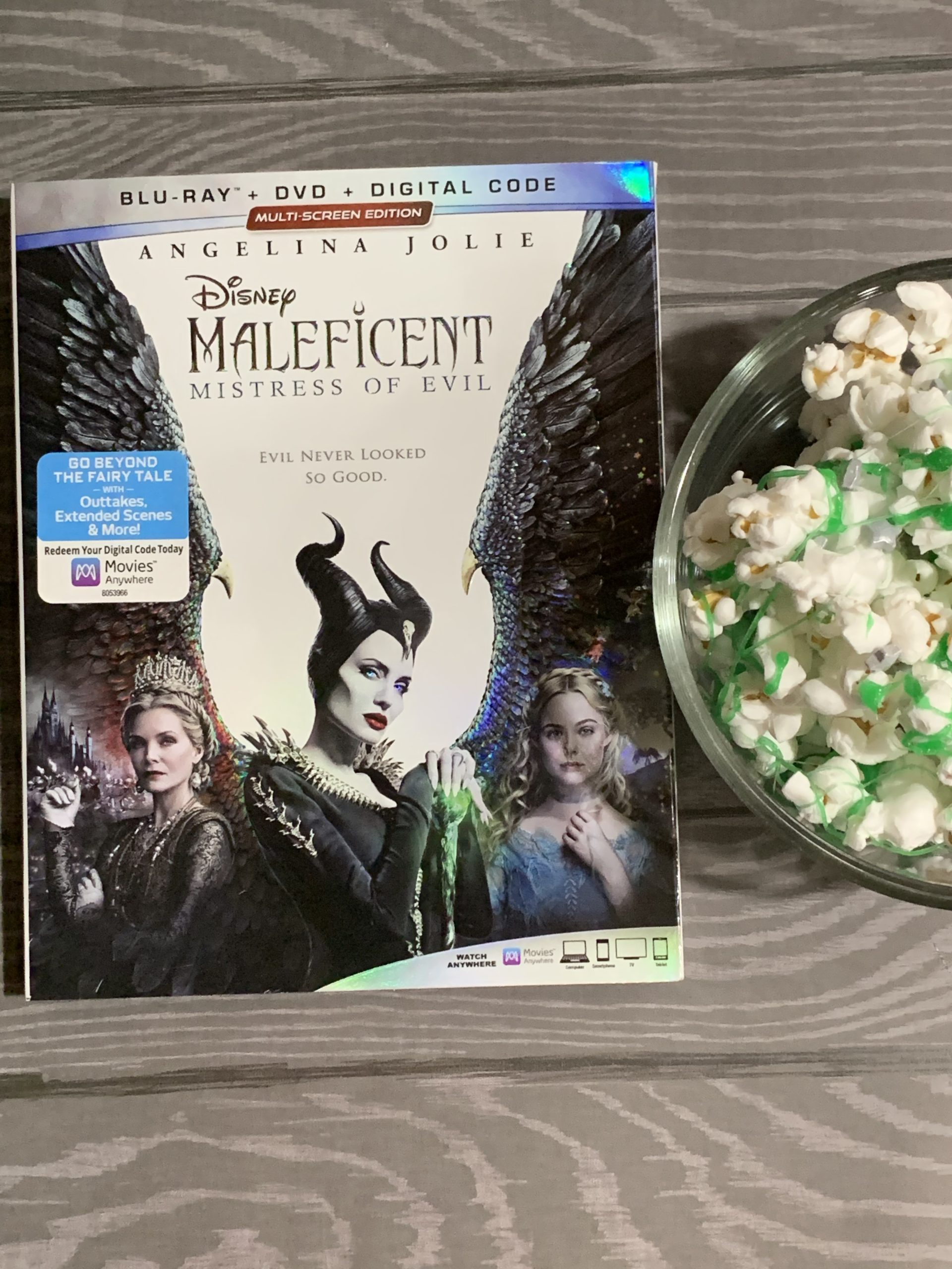 popcorn recipe, maleficent popcorn