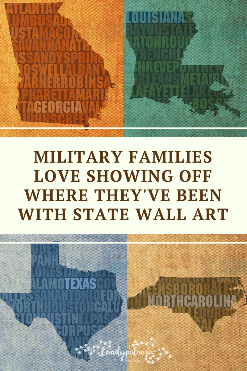 Military Families Love Showing Off Where They've Been with State Wall Art on candypo.com