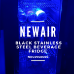 NewAir Black Stainless Steel Beverage Fridge NBC096BS00 on candypo.com