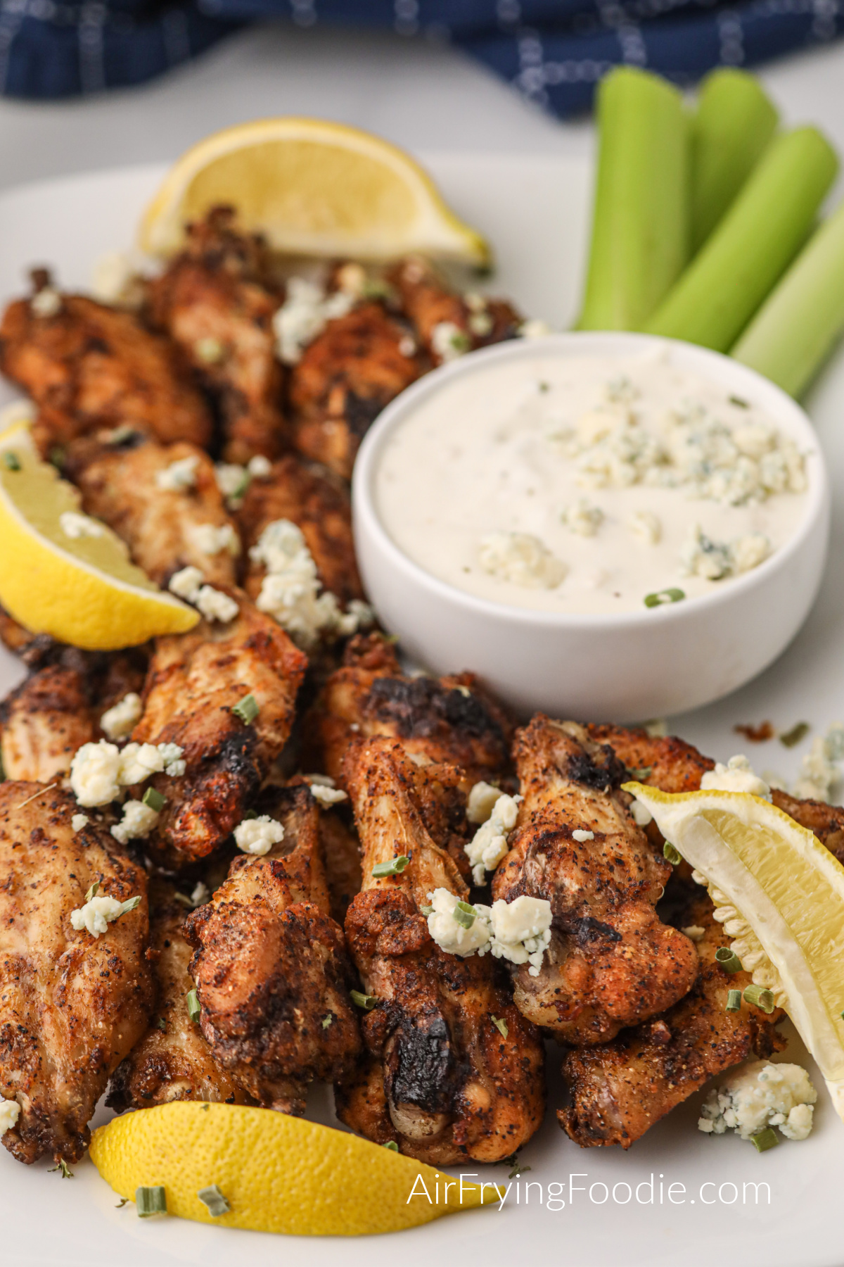 Air Fryer lemon pepper wings on air frying foodie