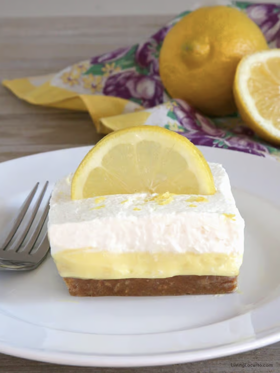 Slice of lemon-cheesecake-dessert-living-locurto website